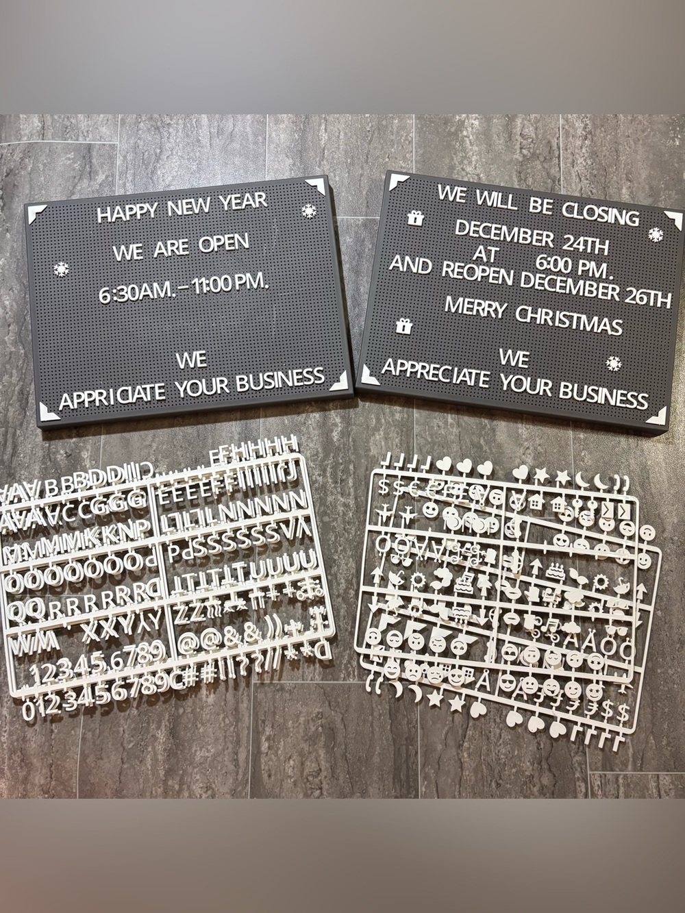 Changeable Letter Message Boards Letters Symbols 15x11 Sign Set